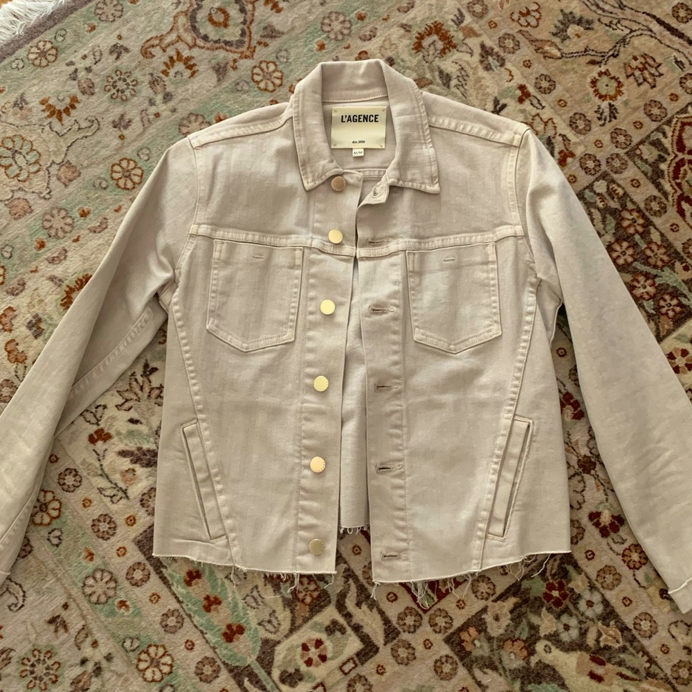 L’Agence M Janelle Slim Jacket in Biscuit